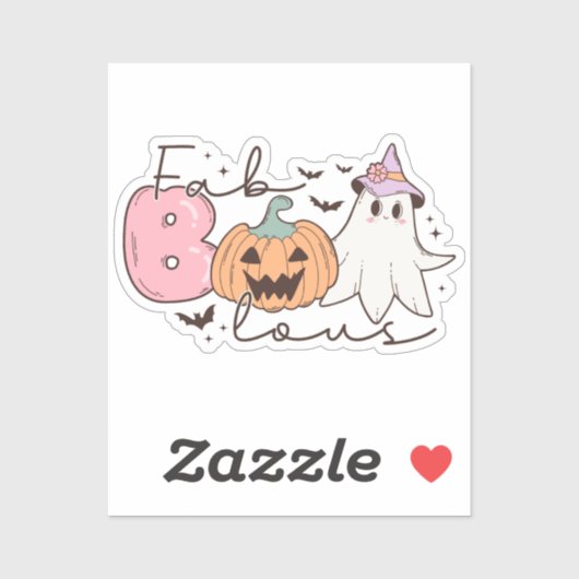 Sticker Halloween Super rétro-fab-boo-lous (Feuille)