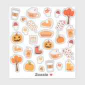 Sticker Halloween Thanksgiving Cosy Automne Scanner Automn (Feuille)