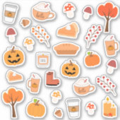 Sticker Halloween Thanksgiving Cosy Automne Scanner Automn (Devant)