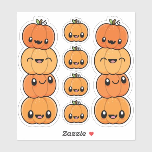 Sticker Halloween Traite les Citrouilles (Feuille)