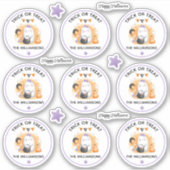 Sticker Halloween Trick Ou Nom De Traite Fille Kiss Cut (Devant)