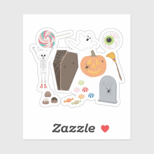 Sticker Halloween Trick ou Treat (Feuille)