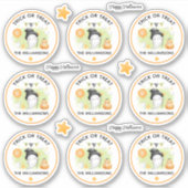 Sticker Halloween Tricoter Ou Nom De Traitement Ghost Kiss (Devant)