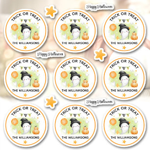 Sticker Halloween Tricoter Ou Nom De Traitement Ghost Kiss