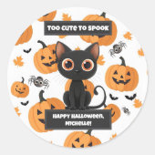 Sticker Halloween - Trop mignon pour parler Chat n (Devant)