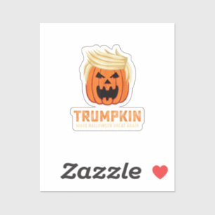 Sticker Halloween Trumpkin Funny - Éffrayant Slogan parodi