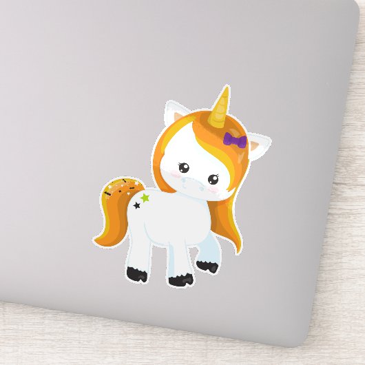 Sticker Halloween Unicorn, Magic Unicorn, Cute Unicorn (Détail)