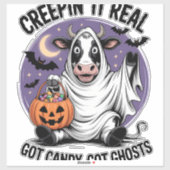 Sticker Halloween � vache à Creepin (Feuille)