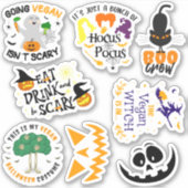 Sticker Halloween Vegan (Devant)