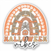 Sticker Halloween Vibes Boho Arc-en-ciel Automne Halloween (Devant)
