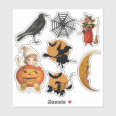 Sticker Halloween Vintage (Feuille)