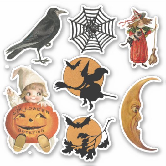 Sticker Halloween Vintage (Devant)