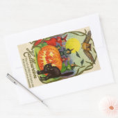 Sticker Halloween vintage | Chat de sorcière (Enveloppe)