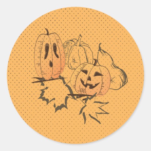 Sticker Halloween vintage Round (Devant)