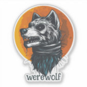 Sticker Halloween Werewolf (Devant)