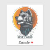 Sticker Halloween Werewolf (Feuille)