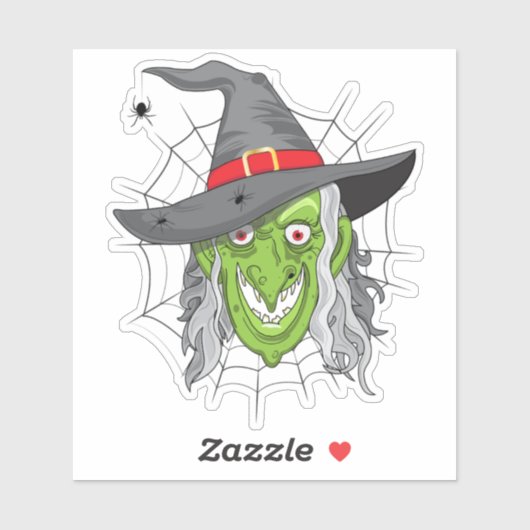 Sticker Halloween Witch (Feuille)