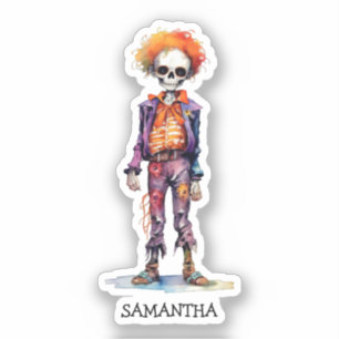 Sticker Halloween Zombie Cute Kid personnalisé (6)