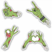 Sticker Halloween Zombie vert (Devant)