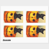 Sticker  Halloween Zwart Kitten in JOL Cat (Vel)