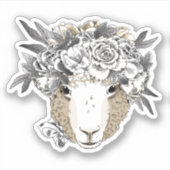 Sticker Halo mouton floral (Devant)