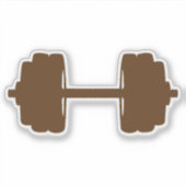 Sticker haltere musculation poids bodybuilding  (Devant)