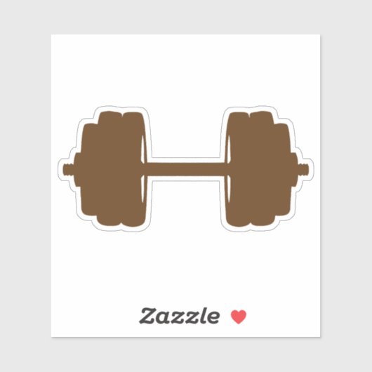 Sticker haltere musculation poids bodybuilding  (Feuille)