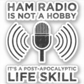 Sticker Ham Radio N'Est Pas Un Hobby (Devant)
