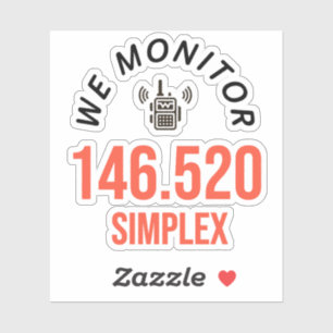Sticker Ham Radio Simplex de deux mètres