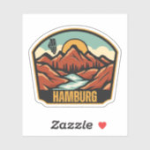 Sticker Hamburg, Illinois  (Feuille)