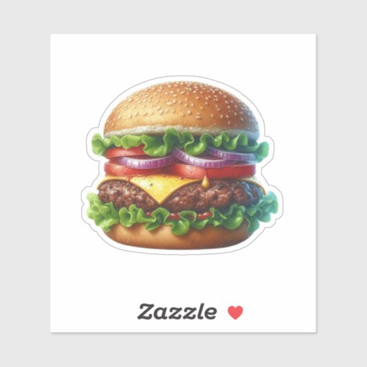 Sticker Hamburger (Feuille)