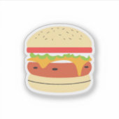 Sticker Hamburger au fromage (Devant)
