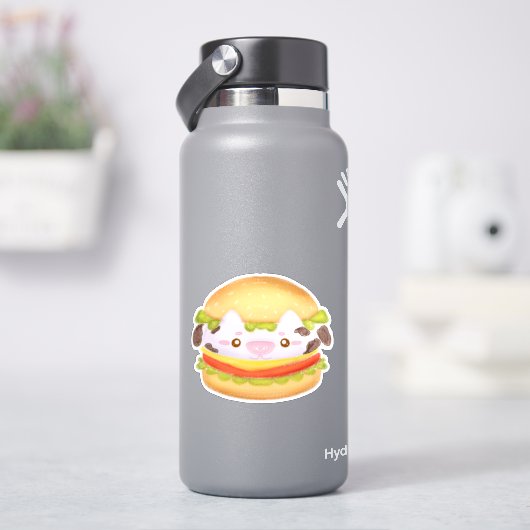 Sticker Hamburger de vache adorable (HydroFlask)