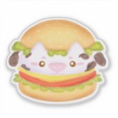 Sticker Hamburger de vache adorable (Devant)