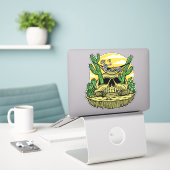 Sticker Hammock de camping squelette drôle de désert (Ordinateur portable sur le bureau)