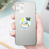 Sticker Hammock Life Chill Mode Activé Drôle Cartoon (Téléphone)