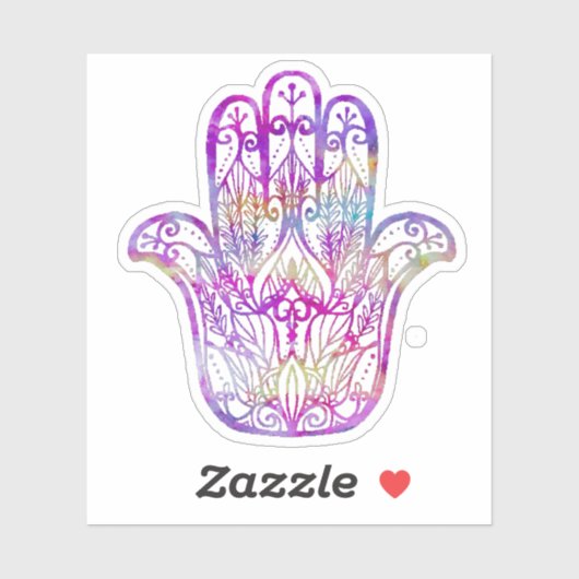 Sticker Hamsa multicolore (Feuille)