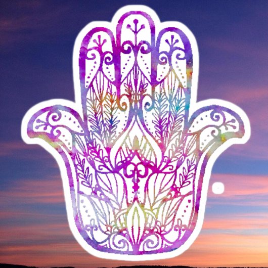 Sticker Hamsa multicolore