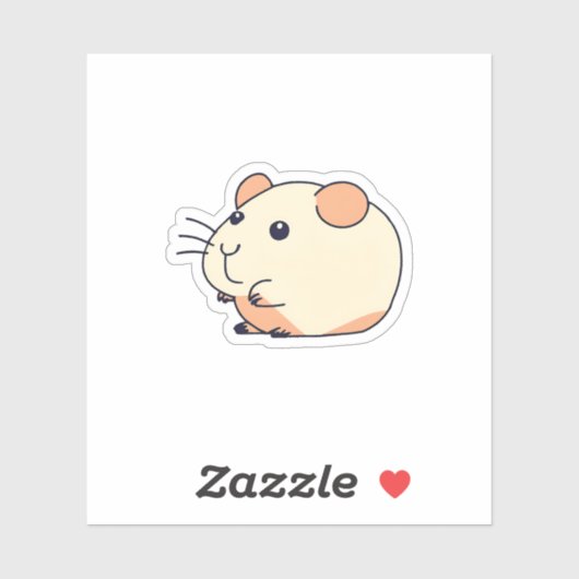 Sticker Hamster adorable (Feuille)