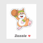 Sticker Hamster as Basketball player (Feuille)