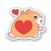 Sticker Hamster au coeur (Devant)
