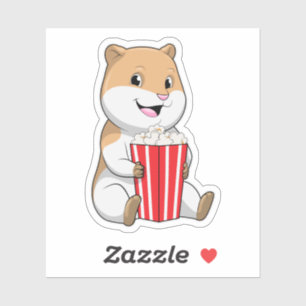 Sticker Hamster au cône de Popcorn