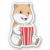 Sticker Hamster au cône de Popcorn (Devant)