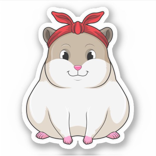Sticker Hamster avec Bandana (Devant)