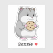 Sticker Hamster avec Cookie (Feuille)