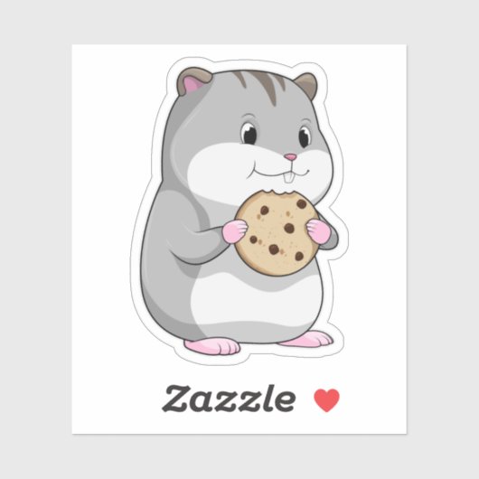 Sticker Hamster avec Cookie (Feuille)