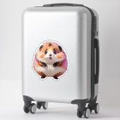Sticker Hamster Cute Fluffy (Sur valise)