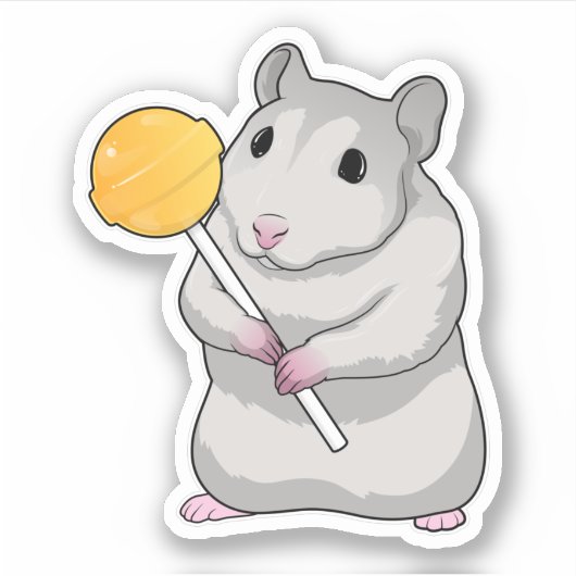 Sticker Hamster Lollipop (Devant)