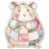 Sticker Hamster Patchwork (Devant)