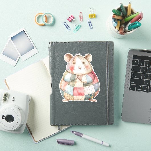Sticker Hamster Patchwork (Couverture iPad)
